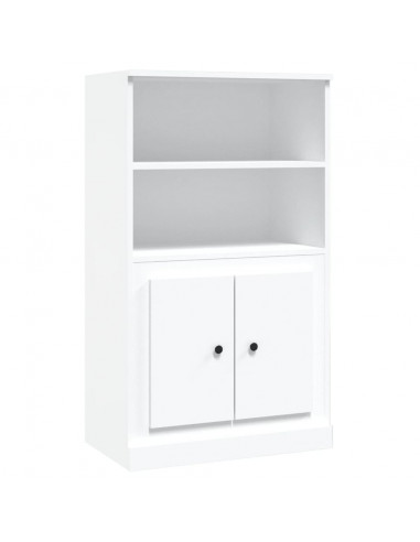 Credenza Bianca 60x35,5x103,5 cm in Legno Multistrato