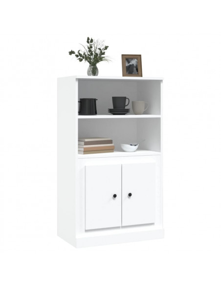 Credenza Bianca 60x35,5x103,5 cm in Legno Multistrato