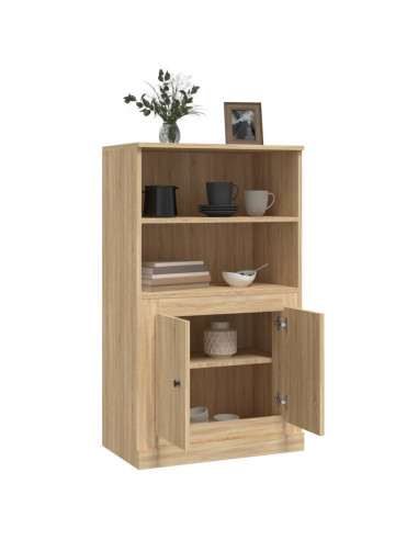 Credenza Rovere Sonoma 60x35,5x103,5 cm in Legno Multistrato