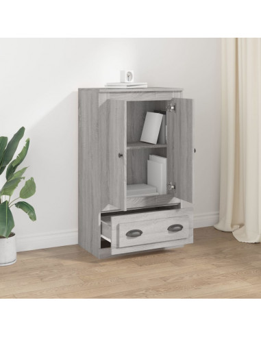 Credenza Grigio Sonoma 60x35,5x103,5 cm in Legno Multistrato