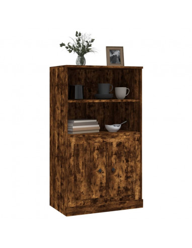 Credenza Rovere Fumo 60x35,5x103,5 cm in Legno Multistrato