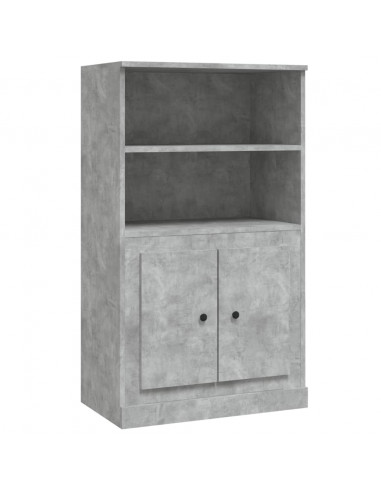Credenza Grigio Cemento 60x35,5x103,5 cm in Legno Multistrato