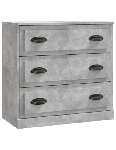 Credenze 3 pz Grigio Cemento in Legno Multistrato