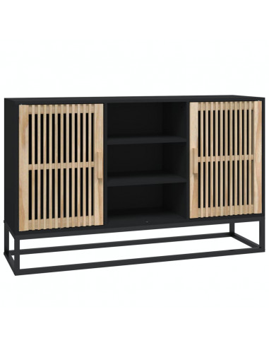 Credenza Nera 105x30x65 cm in Legno Multistrato