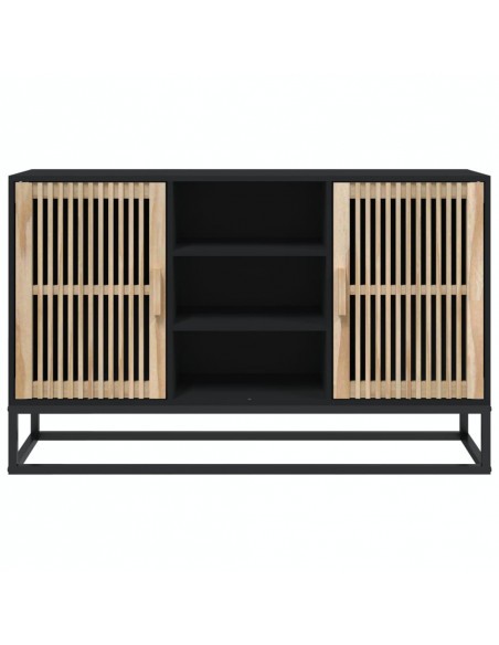 Credenza Nera 105x30x65 cm in Legno Multistrato