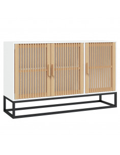 Credenza Bianca 105x30x65 cm in Legno Multistrato 2