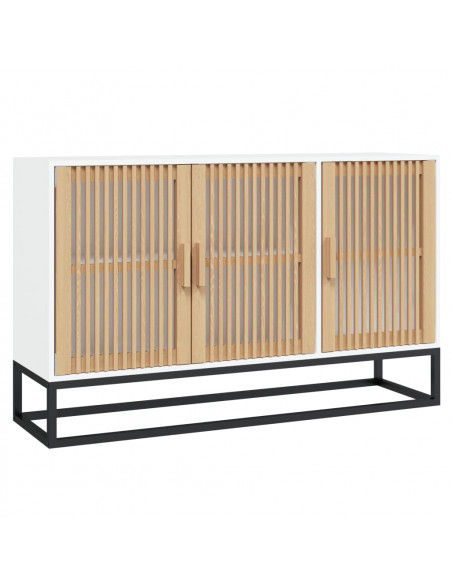 Credenza Bianca 105x30x65 cm in Legno Multistrato