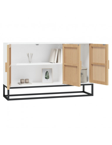 Credenza Bianca 105x30x65 cm in Legno Multistrato