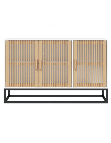 Credenza Bianca 105x30x65 cm in Legno Multistrato
