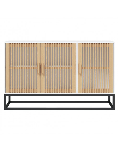 Credenza Bianca 105x30x65 cm in Legno Multistrato