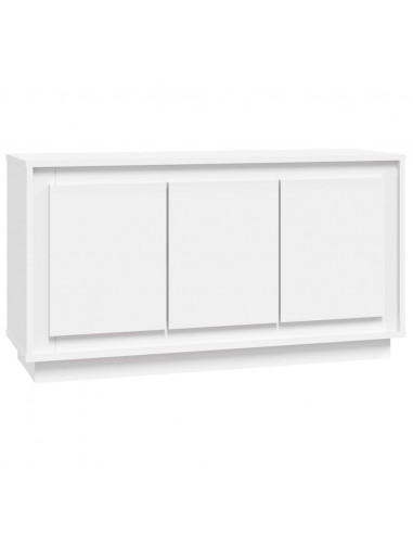 Credenza Bianca 102x35x55 cm in Legno Multistrato