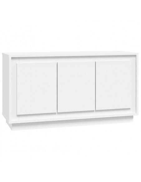 Credenza Bianca 102x35x55 cm in Legno Multistrato