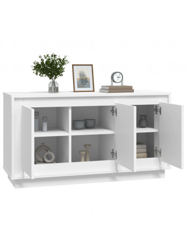 Credenza Bianca 102x35x55 cm in Legno Multistrato