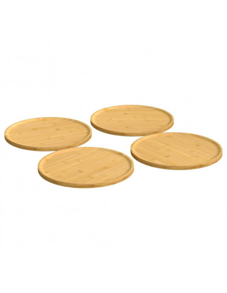 Piatti per Pizza 4 pz Ø32x1,5 cm in Bambù