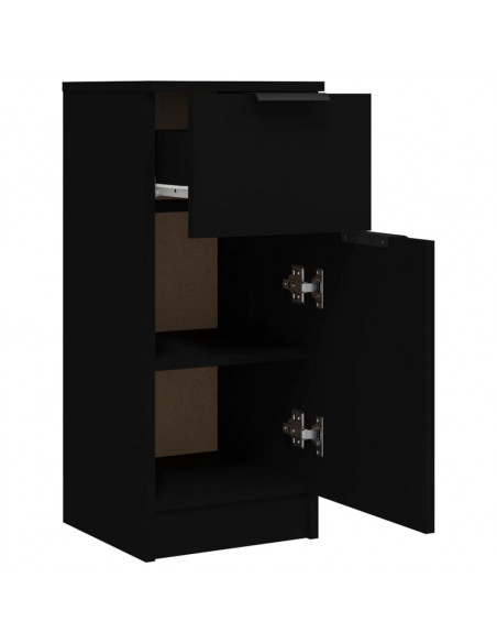 Credenza Nera 30x30x70 cm in Legno Multistrato