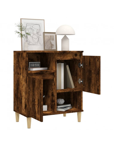 Credenza Rovere Fumo 60x35x70 cm in Legno Multistrato