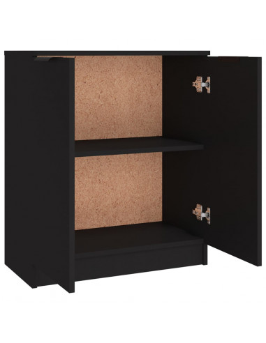 Credenze 3 pz Nere in Legno Multistrato