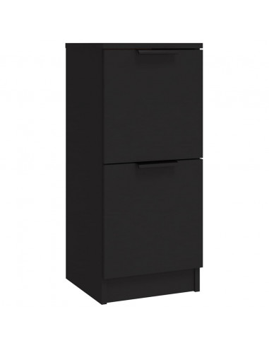 Credenze 3 pz Nere in Legno Multistrato