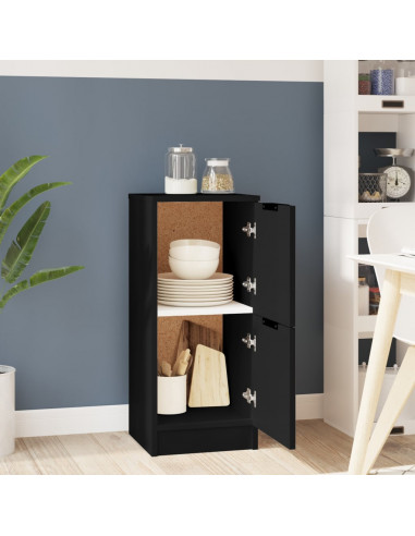 Credenza Nera 30x30x70 cm in Legno Multistrato