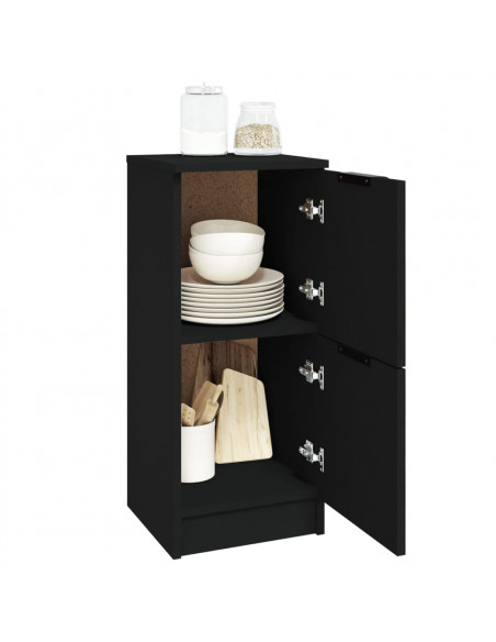 Credenza Nera 30x30x70 cm in Legno Multistrato