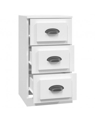 Credenza Bianca 36x35,5x67,5 cm in Legno Multistrato