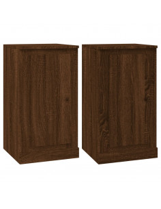 Credenze 2pz Rovere Marrone 37,5x35,5x67,5 cm Legno Multistrato 2