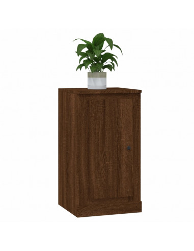 Credenze 2pz Rovere Marrone 37,5x35,5x67,5 cm Legno Multistrato