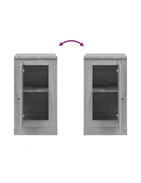 Credenza Grigio Sonoma 37,5x35,5x67,5 cm in Legno Multistrato