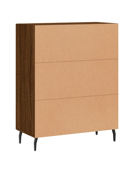 Credenza Rovere Marrone 69,5x34x90 cm in Legno Multistrato