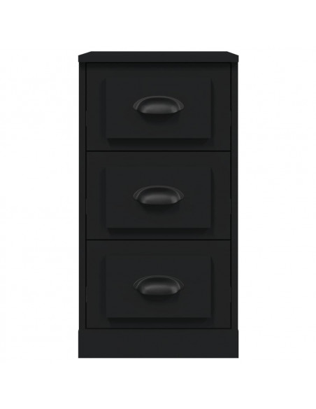 Credenza Nera 36x35,5x67,5 cm in Legno Multistrato