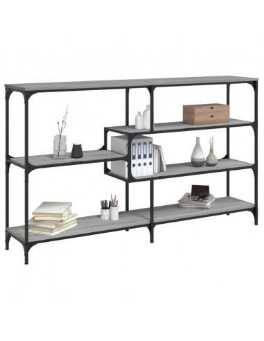 Tavolo Consolle Grigio Sonoma 160x32x95 cm in Legno Multistrato