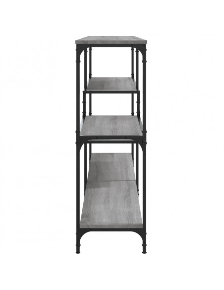 Tavolo Consolle Grigio Sonoma 160x32x95 cm in Legno Multistrato