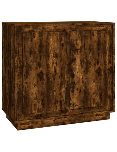 Credenza Rovere Fumo 80x34x75 cm in Legno Multistrato