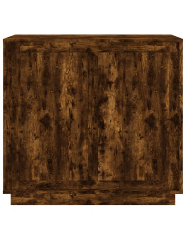 Credenza Rovere Fumo 80x34x75 cm in Legno Multistrato