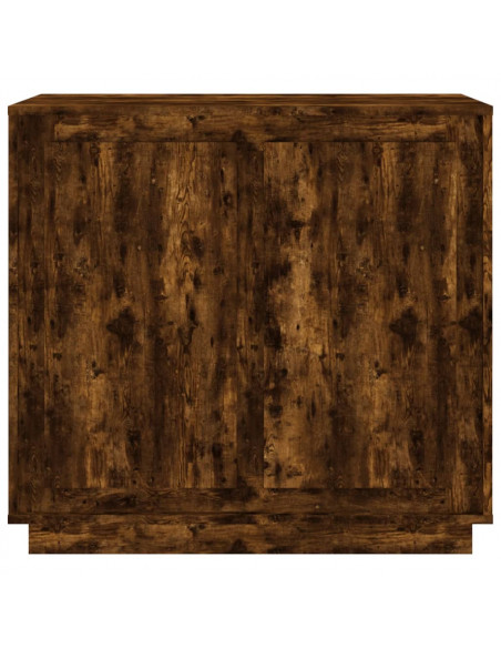 Credenza Rovere Fumo 80x34x75 cm in Legno Multistrato
