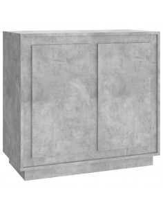Credenza Grigio Cemento 80x34x75 cm in Legno Multistrato 2
