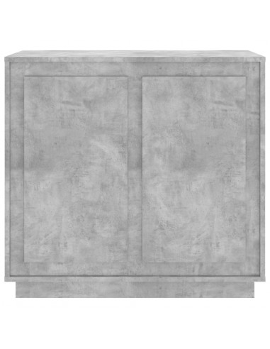 Credenza Grigio Cemento 80x34x75 cm in Legno Multistrato