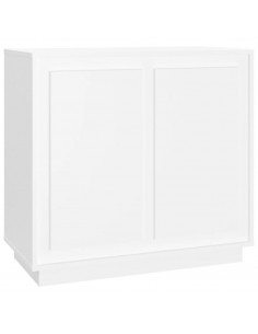 Credenza Bianca 80x34x75 cm in Legno Multistrato 2