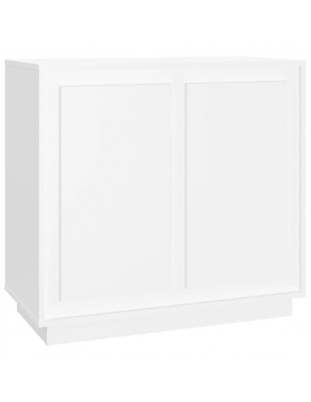 Credenza Bianca 80x34x75 cm in Legno Multistrato