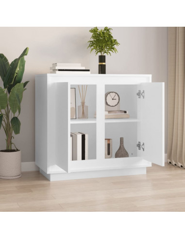 Credenza Bianca 80x34x75 cm in Legno Multistrato