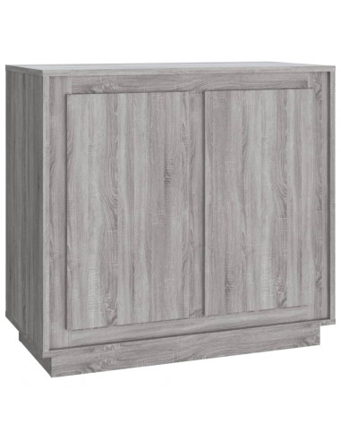 Credenza Grigio Sonoma 80x34x75 cm in Legno Multistrato