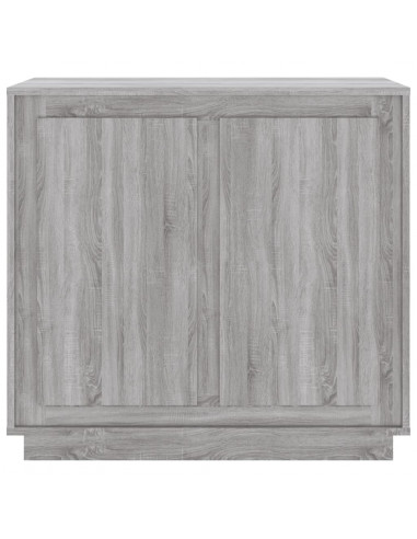 Credenza Grigio Sonoma 80x34x75 cm in Legno Multistrato