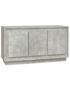 Credenza Grigio Cemento 102x35x55 cm in Legno Multistrato 2
