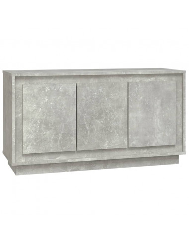 Credenza Grigio Cemento 102x35x55 cm in Legno Multistrato