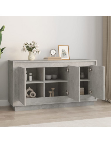 Credenza Grigio Cemento 102x35x55 cm in Legno Multistrato