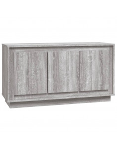 Credenza Grigio Sonoma 102x35x55 cm in Legno Multistrato 2