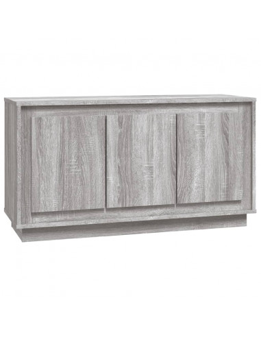 Credenza Grigio Sonoma 102x35x55 cm in Legno Multistrato