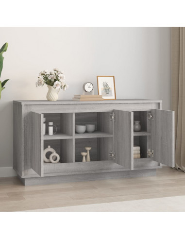 Credenza Grigio Sonoma 102x35x55 cm in Legno Multistrato
