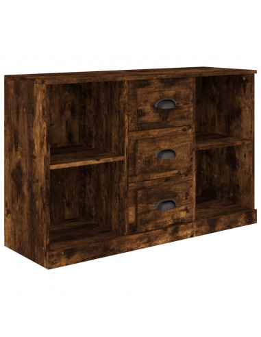 Credenza Rovere Fumo 104,5x35,5x67,5 cm in Legno Multistrato