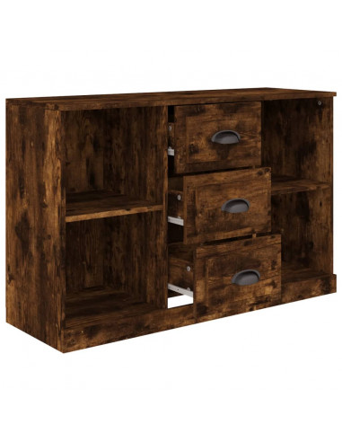 Credenza Rovere Fumo 104,5x35,5x67,5 cm in Legno Multistrato